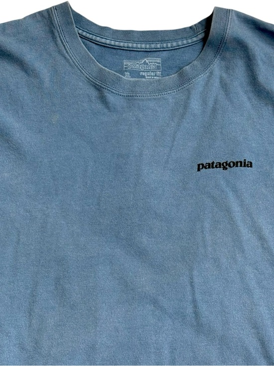 Patagonia Other - Patagonia Graphic T Shirt Mens XL Blue Organic Cotton Logo Outdoor Tee Hiking